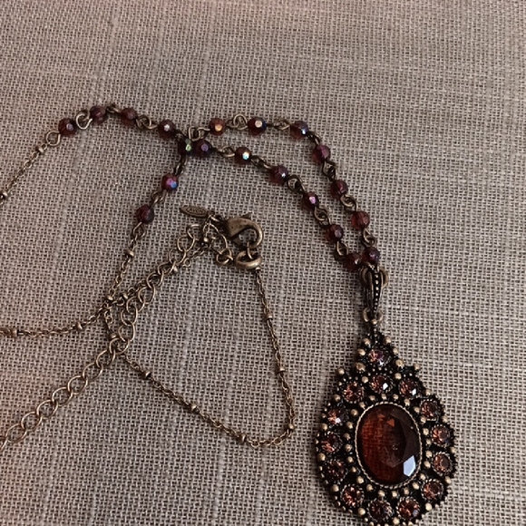 Avon Topaz Color Teardrop Pendant Necklace 2009 - Picture 4 of 6